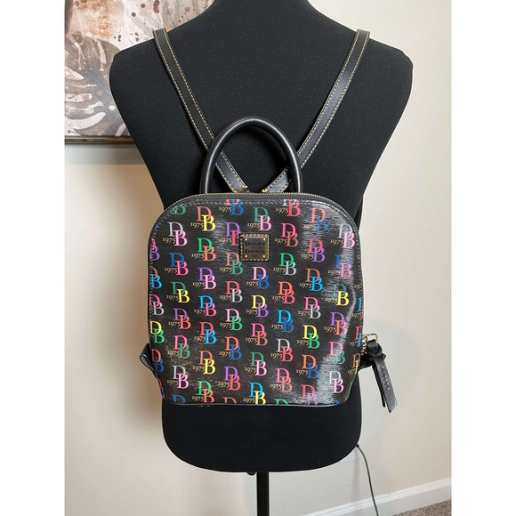 Rare Dooney & Bourke Small Zip Pod Backpack Rainbow DB